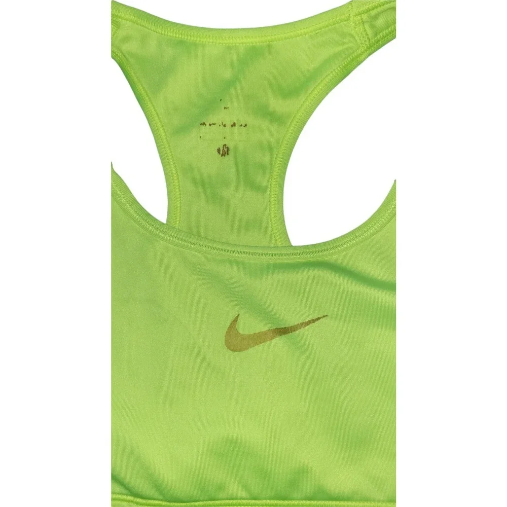 Nike Dri Fit Sports Bra Women Sz S Neon Green Yellow‎ Activewear Workout Top Gym